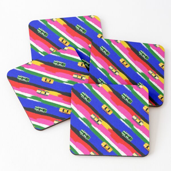 Item preview, Colorful Diagonal Racecar Stripe Pattern designed and sold by bubblegoth.
