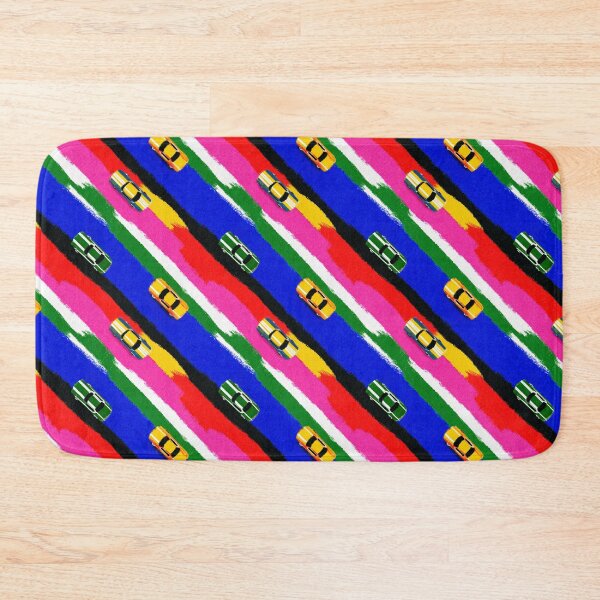 Item preview, Colorful Diagonal Racecar Stripe Pattern designed and sold by bubblegoth.