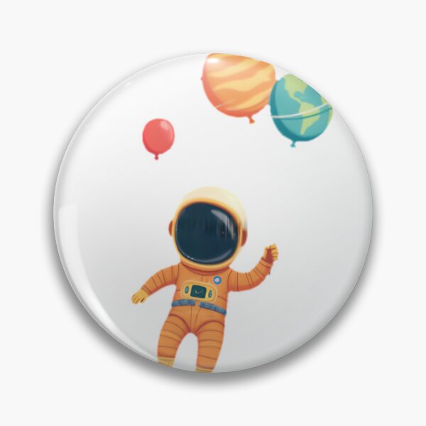 Item preview, Astronaut with Colorful Space Balloons designed and sold by SunkenCost.