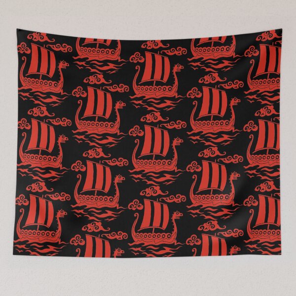 Item preview, Funny Viking longship (red) designed and sold by Lagueny.