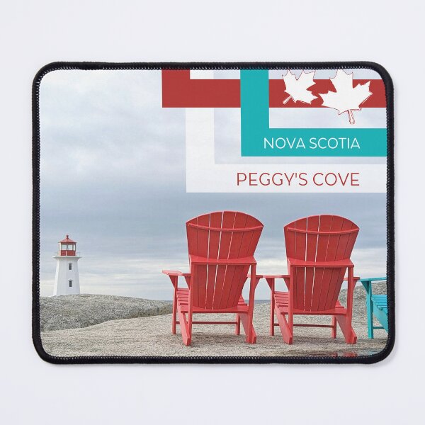 Item preview, Colourful Chairs overlooking Peggy's Cove, Nova Scotia designed and sold by CHASAcreative.