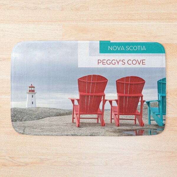Item preview, Colourful Chairs overlooking Peggy's Cove, Nova Scotia designed and sold by CHASAcreative.