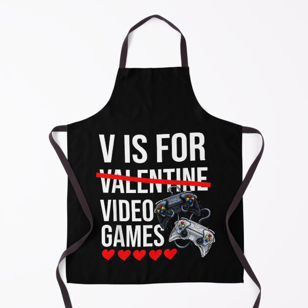Item preview, V Is For Valentine Video Games Gamer Pun designed and sold by MerchDeviant.