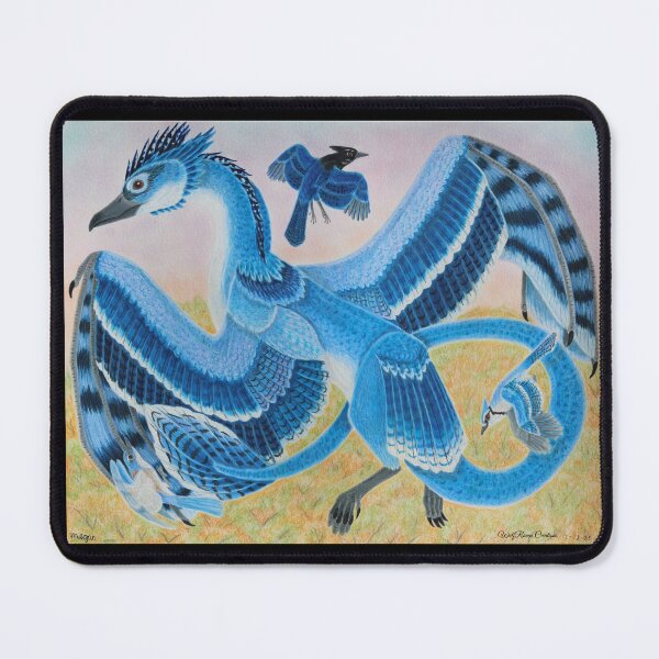 Item preview, Blue jay dragon in colored pencil designed and sold by WolfRaven Creations.