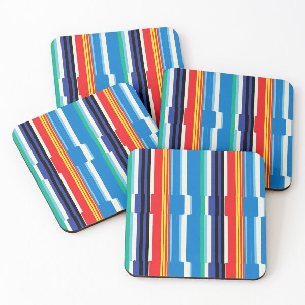 Item preview, Colorblock Glitch Racing Stripes Pattern designed and sold by bubblegoth.