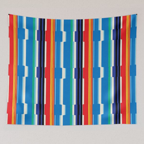 Item preview, Colorblock Glitch Racing Stripes Pattern designed and sold by bubblegoth.