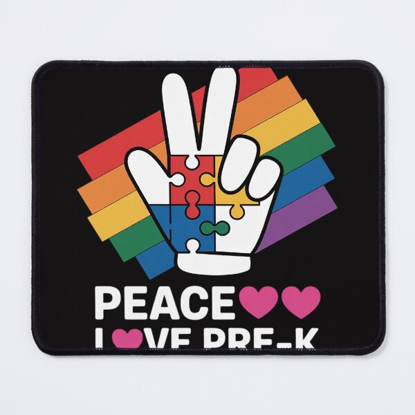 Item preview, Love Peace Autism Pre-K Autism Student Teacher Kids designed and sold by berniceschm.