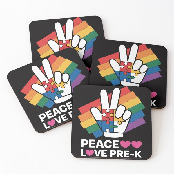 Item preview, Love Peace Autism Pre-K Autism Student Teacher Kids designed and sold by berniceschm.