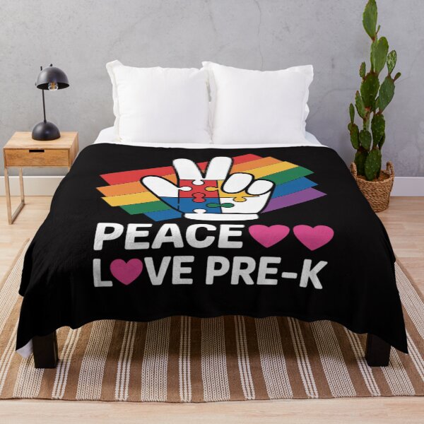 Item preview, Love Peace Autism Pre-K Autism Student Teacher Kids designed and sold by berniceschm.