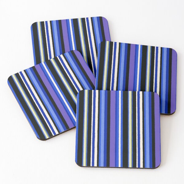 Item preview, Coastal Indigo Lime Stripe Repeat Pattern designed and sold by bubblegoth.