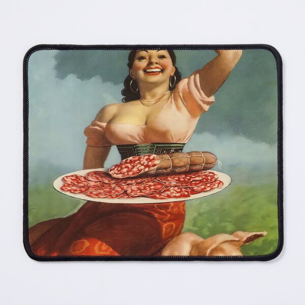 Item preview, Vintage Italian Salami and meats ad designed and sold by Glimmersmith.