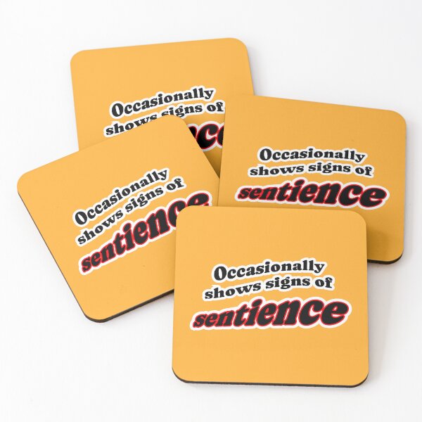 Item preview, Occasionally shows signs of sentience, orange background designed and sold by mntimg.