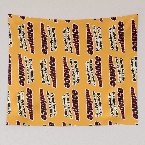 Item preview, Occasionally shows signs of sentience, orange background designed and sold by mntimg.