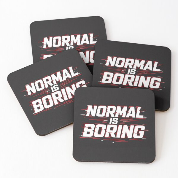 Item preview, Normal Is Boring Streetwear Typographic Minimalist T-Shirt Design designed and sold by rajasekhark.