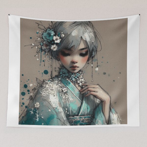 Item preview, Turquoise Girl designed and sold by Beyondnote-Art.