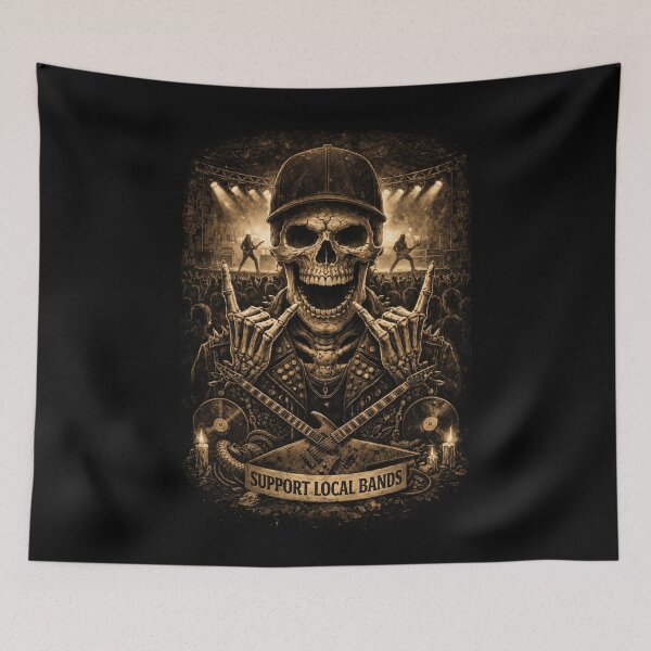 Item preview, SVT Metalheads – Support Local Bands | Metal Skull Concert Anthem designed and sold by SEVERTREND APPAREL .