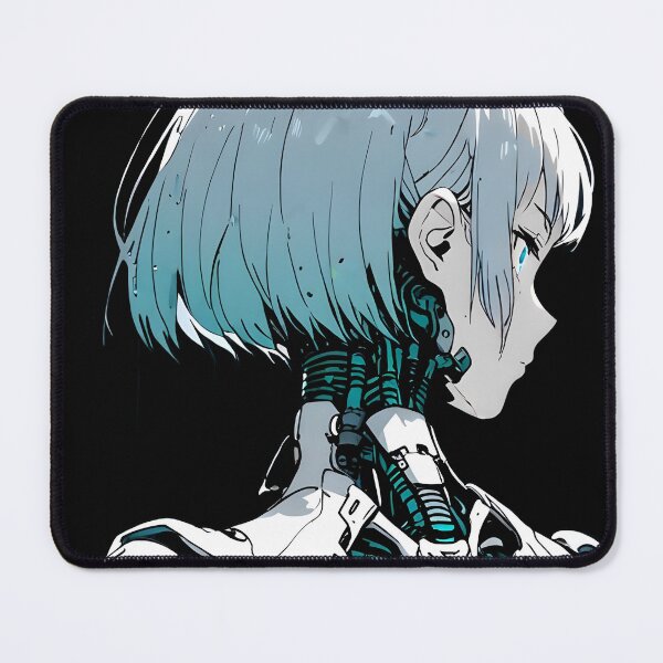 Item preview, ECHO: Monochrome Bionic Spine Details | Cute Cyberpunk Anime Girl designed and sold by Sytrics.