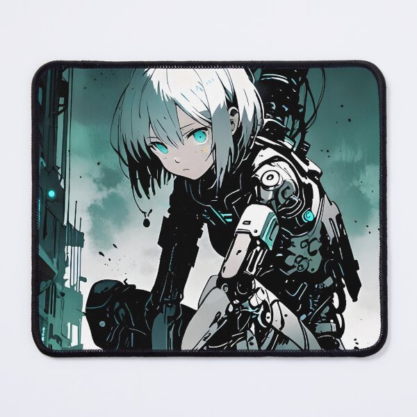 Item preview, ECHO: Monochrome Heavy Tech Urban Crouch | Cute Cyberpunk Anime Girl designed and sold by Sytrics.