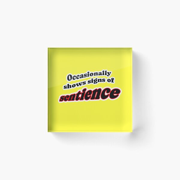 Item preview, Occasionally shows signs of sentience, yellow background designed and sold by mntimg.