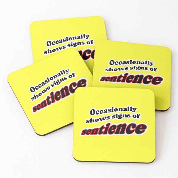 Item preview, Occasionally shows signs of sentience, yellow background designed and sold by mntimg.