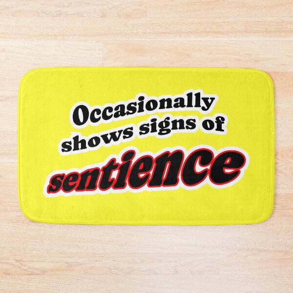 Item preview, Occasionally shows signs of sentience, yellow background designed and sold by mntimg.
