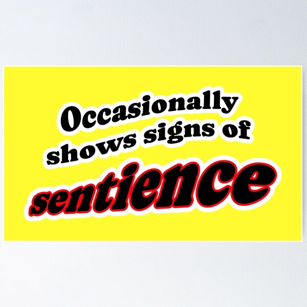 Item preview, Occasionally shows signs of sentience, yellow background designed and sold by mntimg.