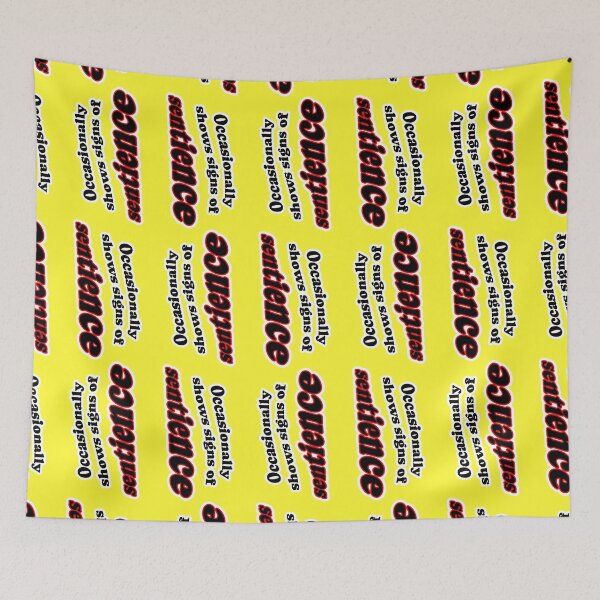 Item preview, Occasionally shows signs of sentience, yellow background designed and sold by mntimg.