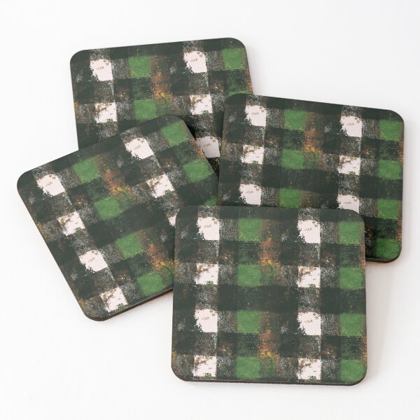 Item preview, Dark Forest Grunge Plaid Check Pattern designed and sold by bubblegoth.