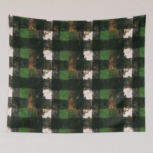 Item preview, Dark Forest Grunge Plaid Check Pattern designed and sold by bubblegoth.