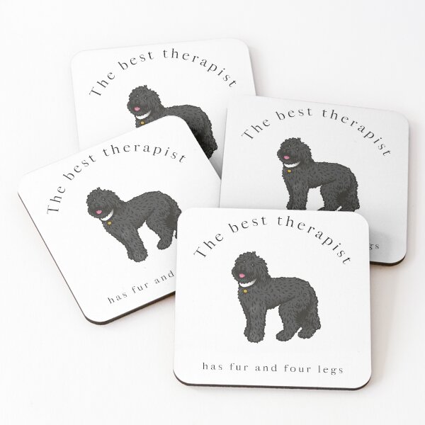 Item preview, The Best Therapist Has Fur and 4 Legs – Dog Lover Design designed and sold by GenesixDesign.