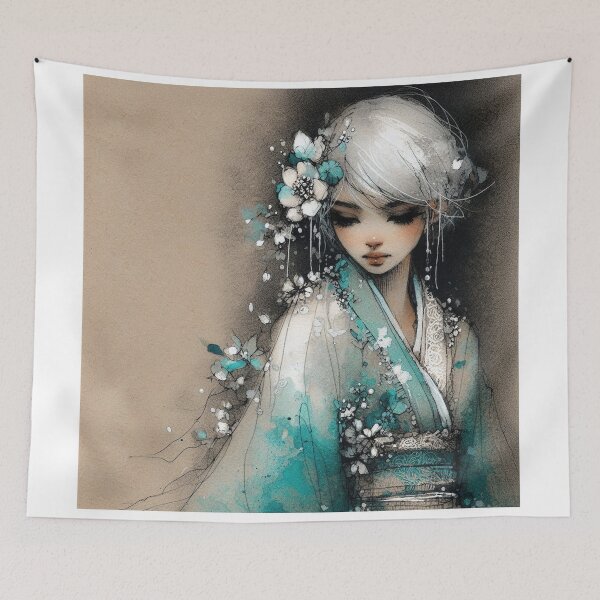 Item preview, Turquoise Girl designed and sold by Beyondnote-Art.