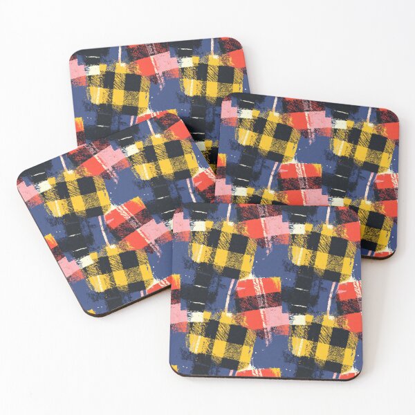 Item preview, Abstract Grunge Tartan Patchwork Pattern designed and sold by bubblegoth.