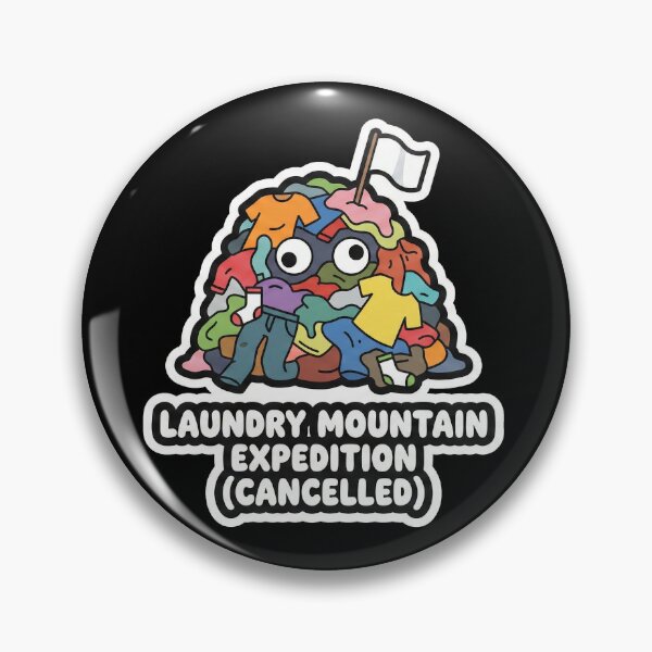 Item preview, Laundry Mountain Expedition Cancelled - Messy Pile Sticker designed and sold by Sassy Cult.