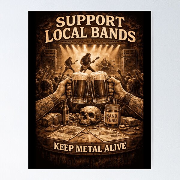 Item preview, SVT Metalheads – Raise a Glass for the Underground | Keep Metal Alive designed and sold by SEVERTREND APPAREL .