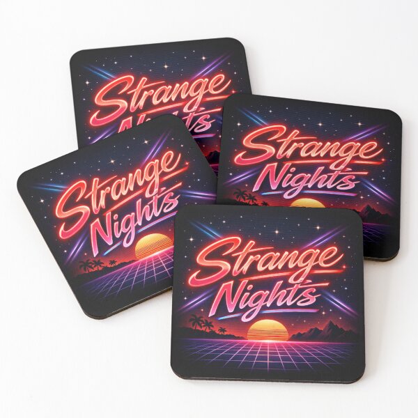 Item preview, Strange Nights Retro VHS Neon Synthwave T-Shirt designed and sold by rajasekhark.