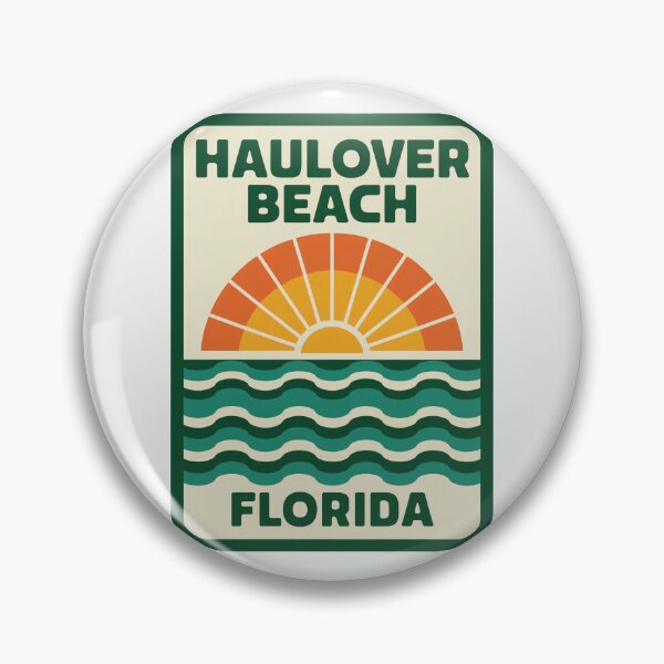 Item preview, Haulover Beach Florida - Road Sign designed and sold by TheOldMittenIllustrated.