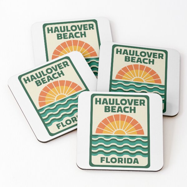 Item preview, Haulover Beach Florida - Road Sign designed and sold by TheOldMittenIllustrated.