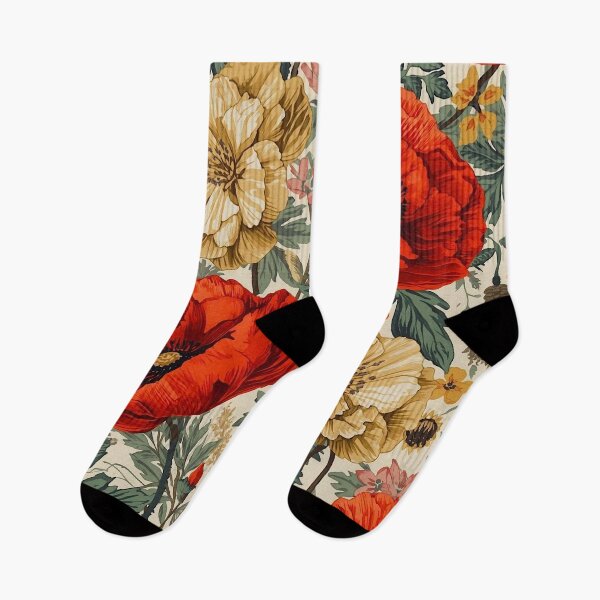 Item preview, Poppy Flower Vintage Inspired Pattern designed and sold by shaang.