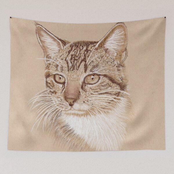 Item preview, Simba: Realistic Tabby Cat Portrait - Hand-drawn Pastel Art designed and sold by JanidAlfaro.