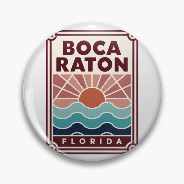 Item preview, Boca Ration Florida - Beach Sign designed and sold by TheOldMittenIllustrated.