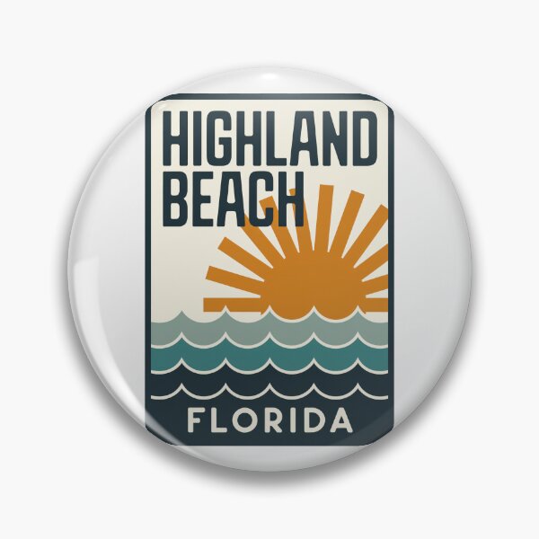 Item preview, Highland Beach Florida - Road Sign designed and sold by TheOldMittenIllustrated.