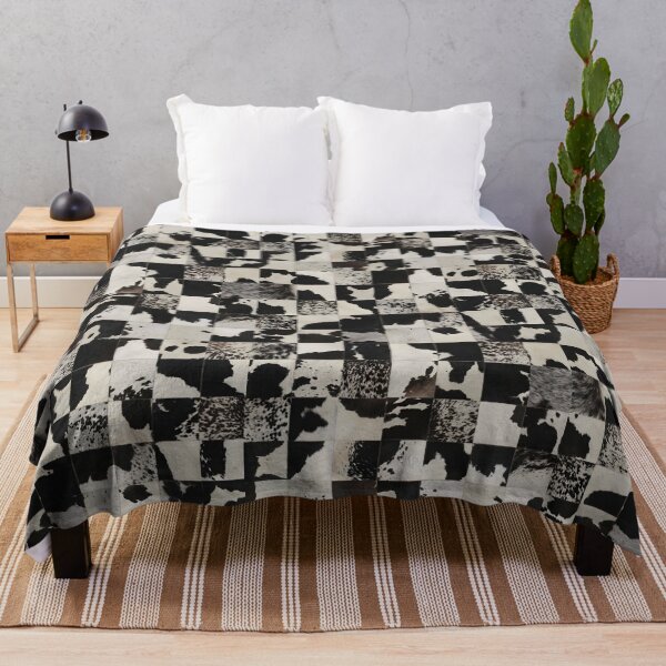 Item preview, Patchwork Black White Cowhide | Farm Cow Skin Patterns designed and sold by TellUsTheStory.