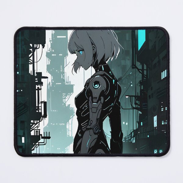 Item preview, ECHO: Monochrome Industrial City Balcony | Cute Cyberpunk Anime Girl designed and sold by Sytrics.
