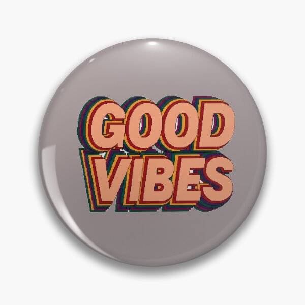 Artikelvorschau, Good Vibes Retro Layered Sticker entworfen und verkauft von TinyJoy Studio.