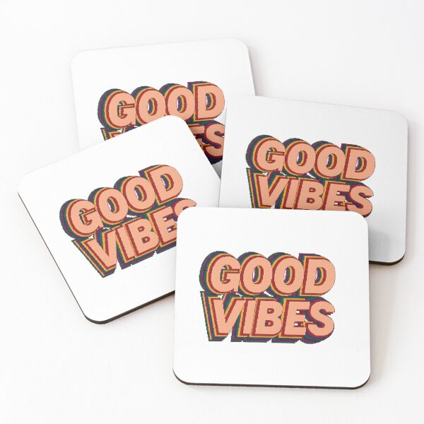 Artikelvorschau, Good Vibes Retro Layered Sticker entworfen und verkauft von TinyJoy Studio.