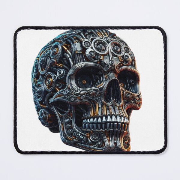 Item preview, Bio-Mechanical Steampunk Skull - Intricate Metallic Art designed and sold by j0mj0ma.