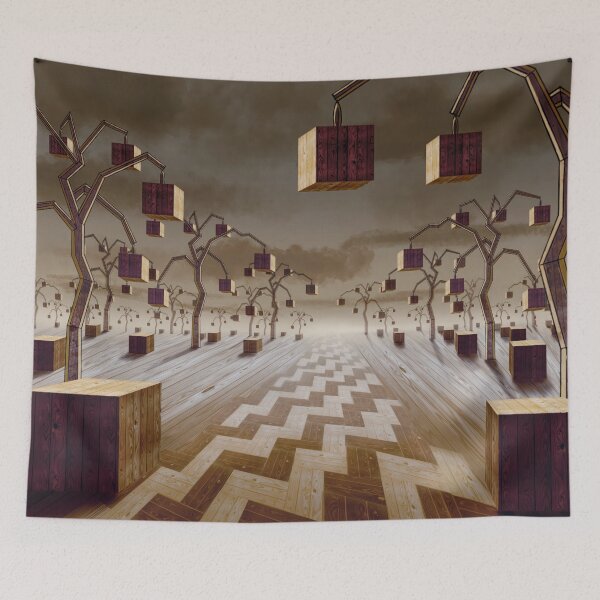 Item preview, Planet Parquet - Surreal Landscape Alien Wooden World designed and sold by Lycanth.