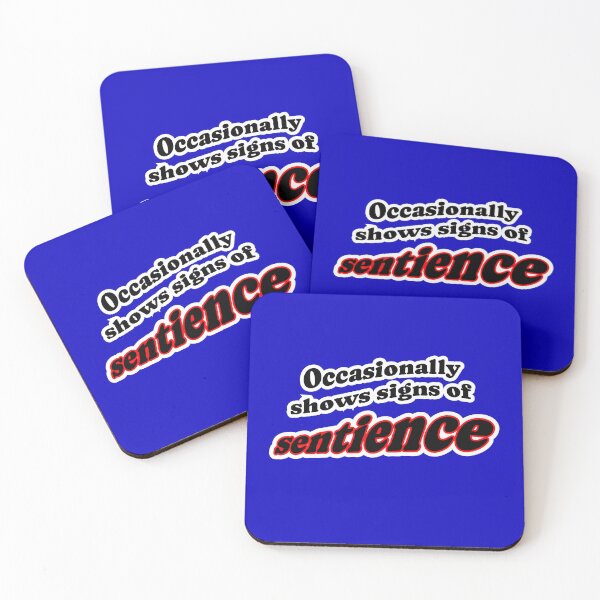 Item preview, Occasionally shows signs of sentience, blue background designed and sold by mntimg.