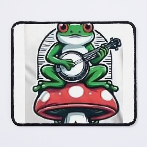 Item preview, Cottagecore Frog Playing Banjo on Mushroom designed and sold by Samthecreator01.