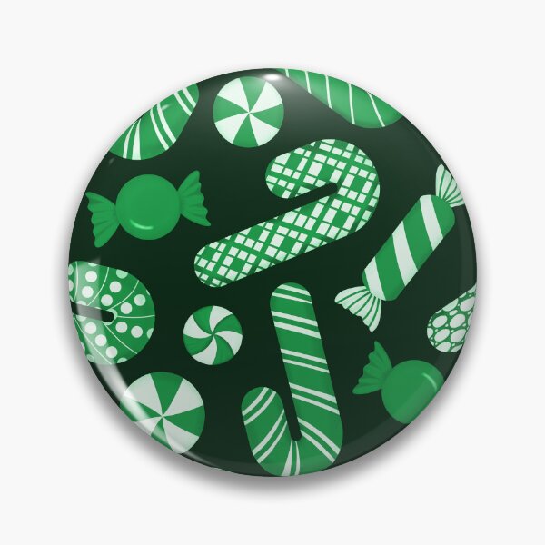 Item preview, Candies & Candy Canes - Monochrome Green designed and sold by thecolorbirdie.